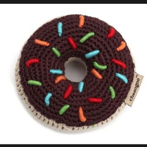 Crocheted Chocolate Donut Rattle
